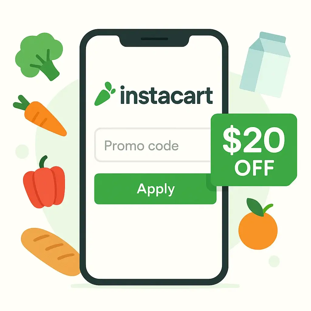 Illustration of grocery savings with Instacart